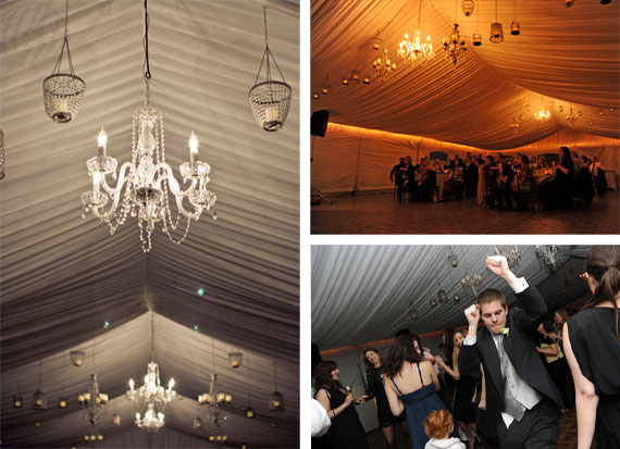 winter wedding tent With the drapedfabric ceiling dozens of glittering 